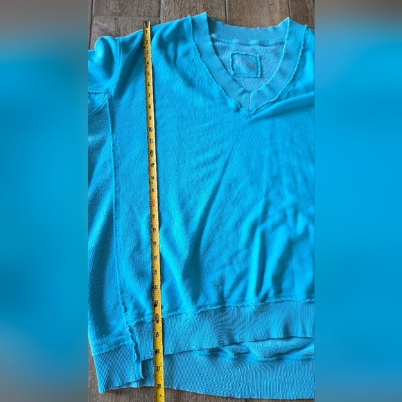 Aerie Vacay Every Day V-Neck Oversized Sweater in Barbados Size Medium - Picture 8 of 9